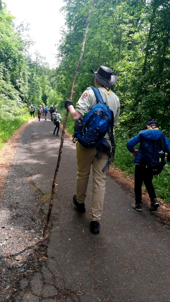 Pfadfinder aus Kassel sind am Wandern
